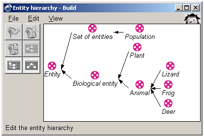 Entity hierarchy editor